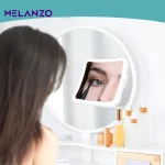 آینه بزرگ نما 20 برابر زوم با نور LED | مناسب آرایش و اصلاح دقیق - Image 7