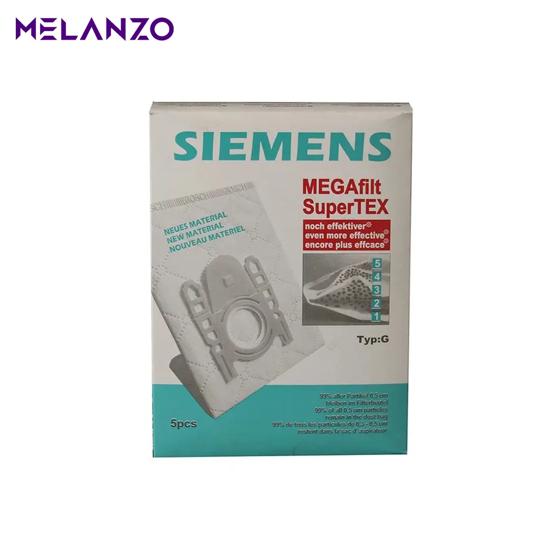 SIMENS MEGAFILT پاکت جاروبرقی زیمنس مدل Megafilt Super Tex بسته 5 عددی - Image 1